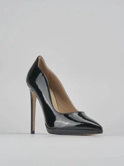 Décolleté e slingback tacco 11cm vernice nero