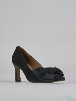 Décolleté e slingback tacco 7cm pelle nero