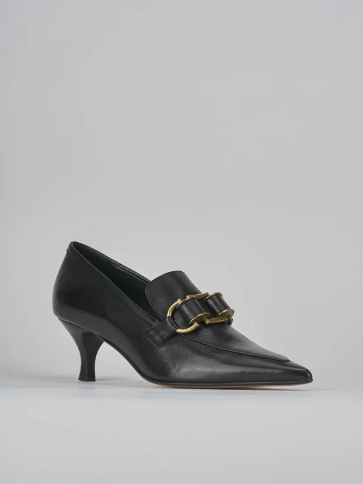 Décolleté e slingback tacco 5cm pelle nero