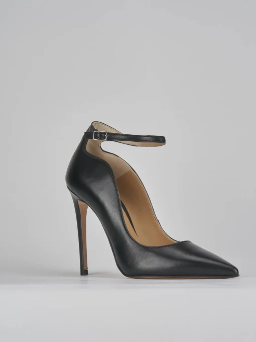 Décolleté e slingback tacco 11cm pelle nero