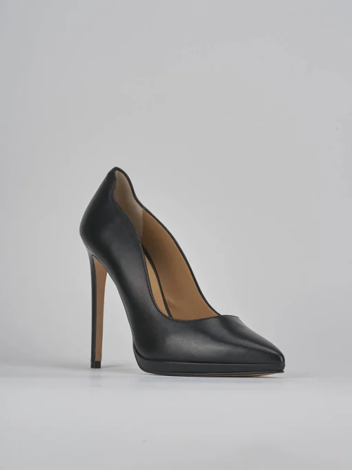 Décolleté e slingback tacco 11cm pelle nero