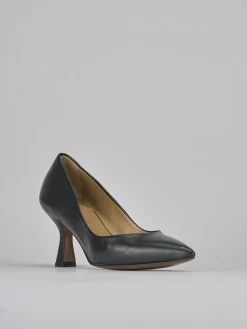 Décolleté e slingback tacco 7cm pelle nero