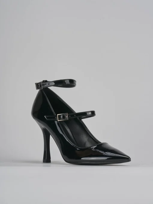 Décolleté e slingback tacco 9cm vernice nero