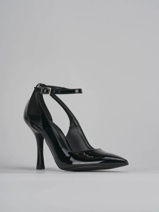 Décolleté e slingback tacco 9cm vernice nero