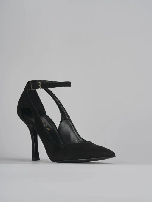 Décolleté e slingback tacco 9cm camoscio nero