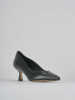 Décolleté e slingback tacco 5cm pelle nero