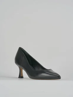Décolleté e slingback tacco 5cm pelle nero
