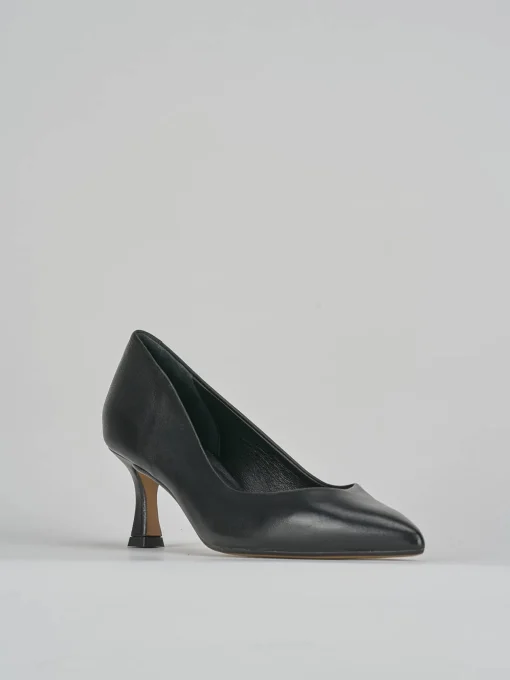 Décolleté e slingback tacco 5cm pelle nero