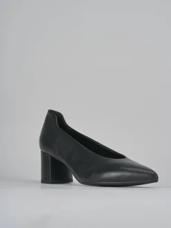 Décolleté e slingback tacco 5cm pelle nero