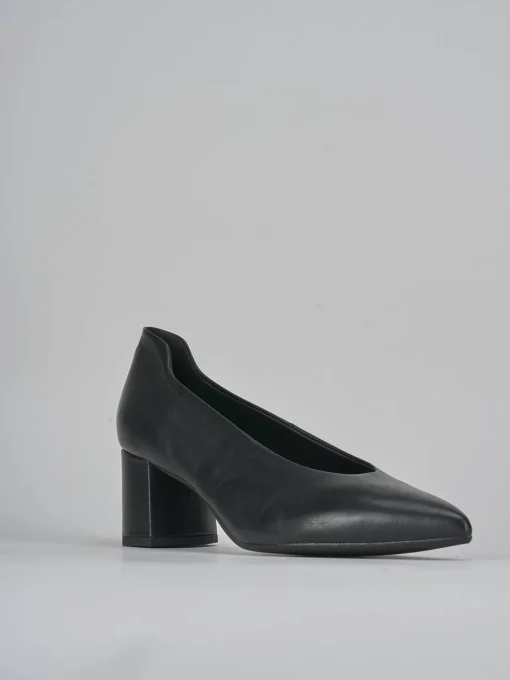 Décolleté e slingback tacco 5cm pelle nero