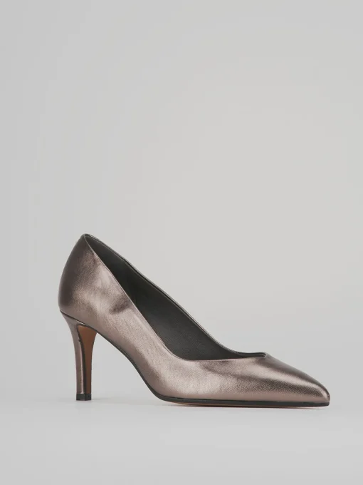 Décolleté e slingback tacco 7cm pelle beige