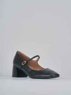 Décolleté e slingback tacco 5cm pelle nero