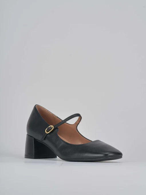 Décolleté e slingback tacco 5cm pelle nero
