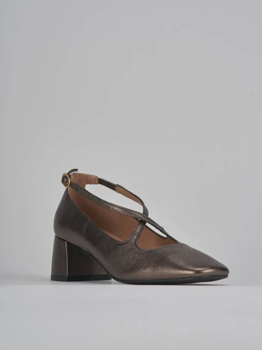 Décolleté e slingback tacco 5cm pelle testa