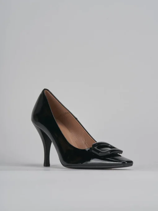 Décolleté e slingback tacco 9cm vernice nero