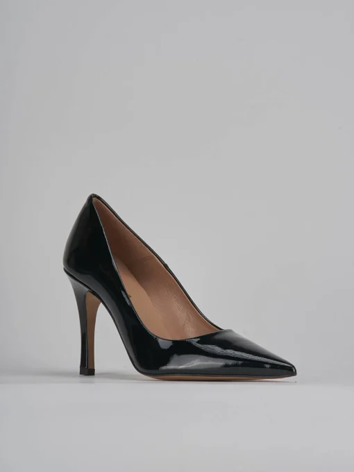 Décolleté e slingback tacco 9cm vernice nero