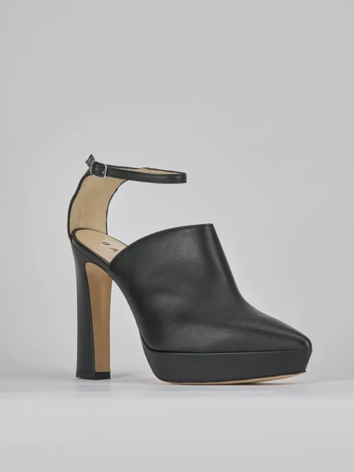 Décolleté e slingback tacco 11cm pelle nero