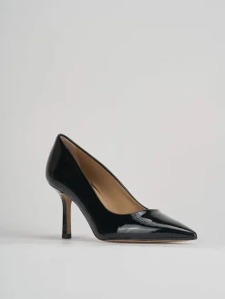 Décolleté e slingback tacco 7cm vernice nero