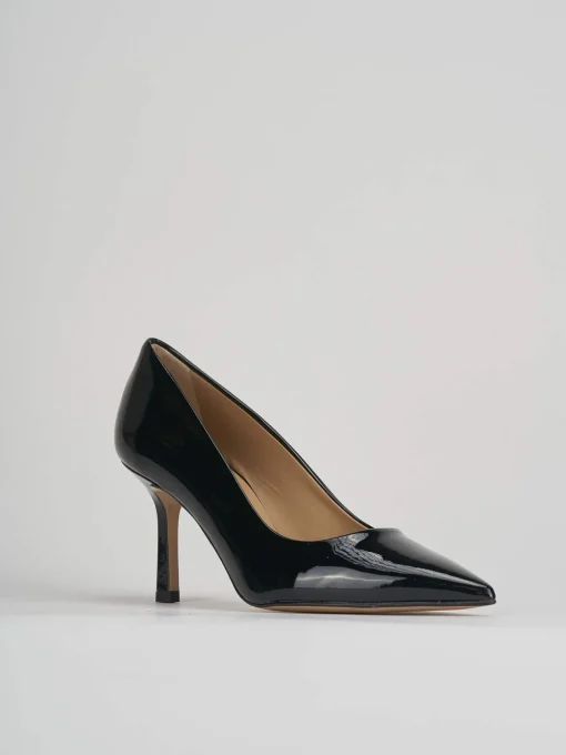 Décolleté e slingback tacco 7cm vernice nero
