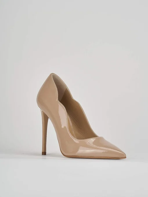 Décolleté e slingback tacco 10cm vernice rosa