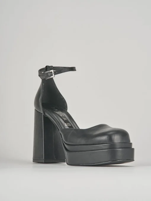 Décolleté e slingback tacco 11cm pelle nero