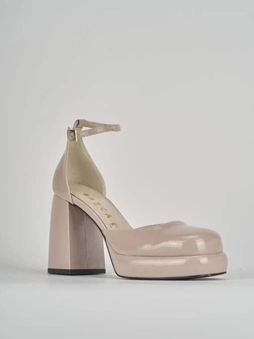 Décolleté e slingback tacco 11cm vernice rosa