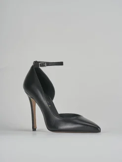 Décolleté e slingback tacco 9cm pelle nero
