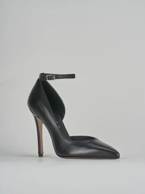 Décolleté e slingback tacco 9cm pelle nero