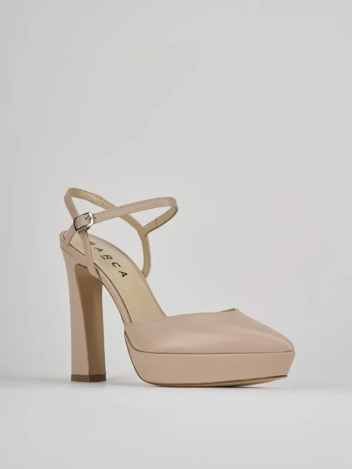 Décolleté e slingback tacco 11cm pelle rosa