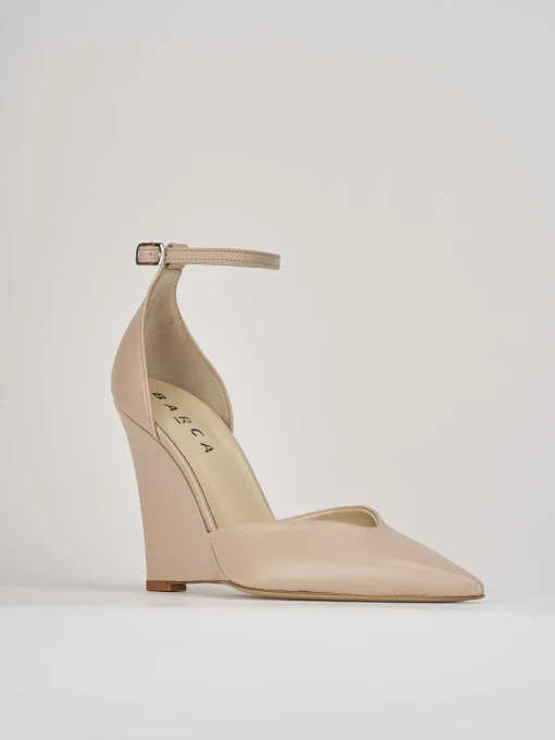 Décolleté e slingback tacco 11cm pelle rosa
