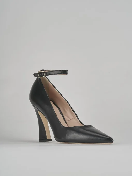 Décolleté e slingback tacco 9cm pelle nero