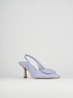 Décolleté e slingback tacco 7cm pelle rosa