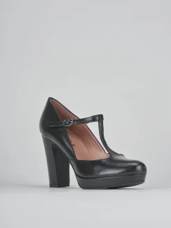 Décolleté e slingback tacco 8cm pelle nero