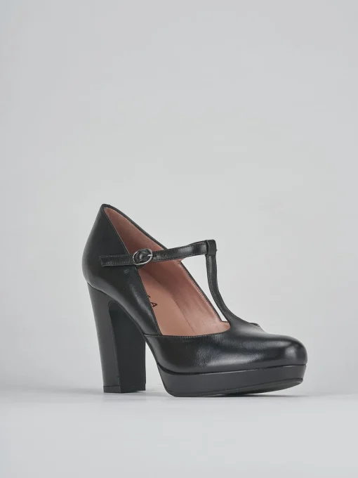 Décolleté e slingback tacco 8cm pelle nero