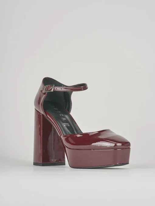 Décolleté e slingback tacco 10cm pelle bordo'