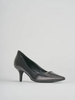 Décolleté e slingback tacco 7cm pelle nero