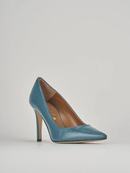Décolleté e slingback tacco 10cm pelle verde