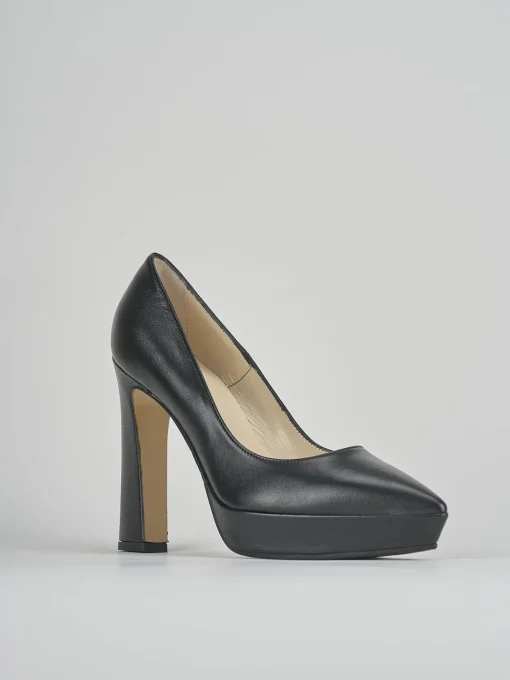 Décolleté e slingback tacco 11cm pelle nero