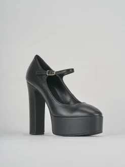 Décolleté e slingback tacco 13cm pelle nero