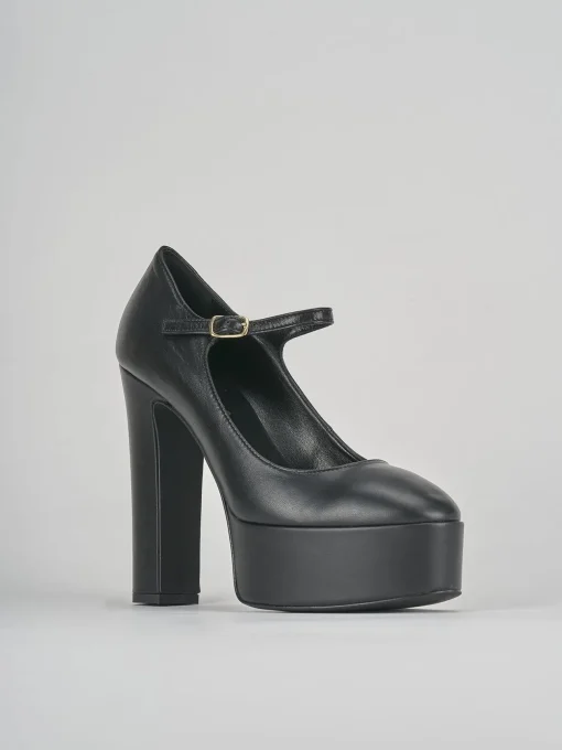 Décolleté e slingback tacco 13cm pelle nero