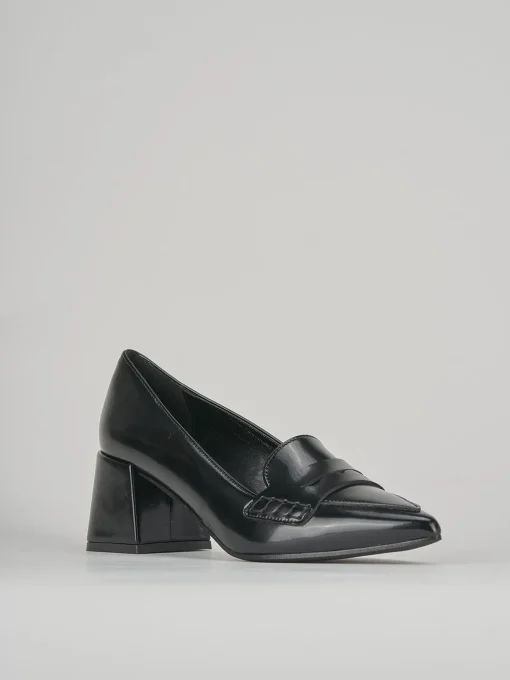 Décolleté e slingback tacco 4cm pelle nero