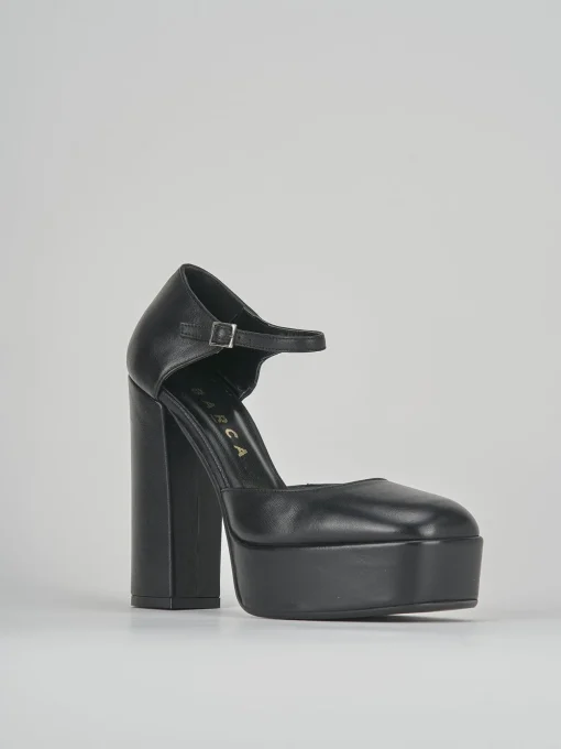 Décolleté e slingback tacco 13cm pelle nero