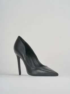 Décolleté e slingback tacco 10cm pelle nero