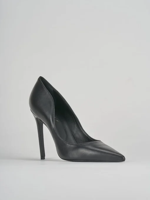 Décolleté e slingback tacco 10cm pelle nero