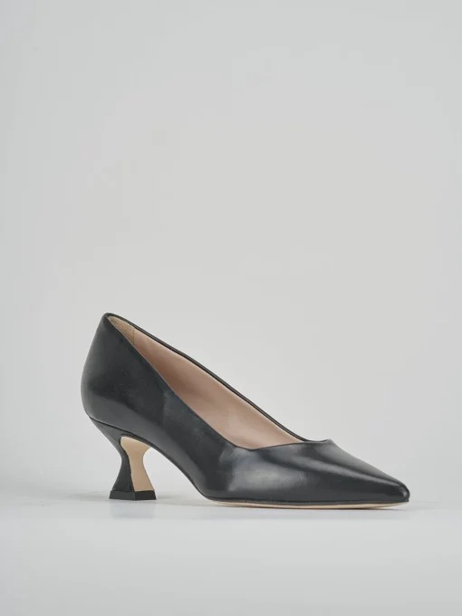 Décolleté e slingback tacco 5cm pelle nero