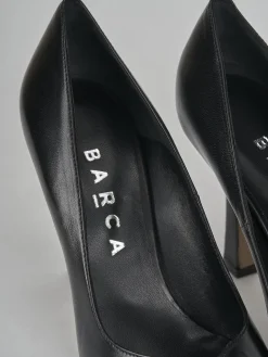 Décolleté e slingback tacco 10cm pelle nero