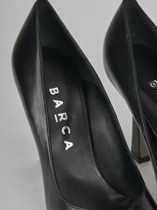 Décolleté e slingback tacco 10cm pelle nero
