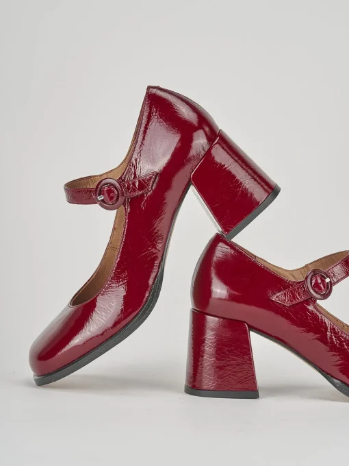 Décolleté e slingback tacco 6cm pelle bordo'