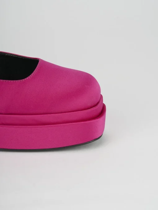 Décolleté e slingback tacco 11cm raso rosa