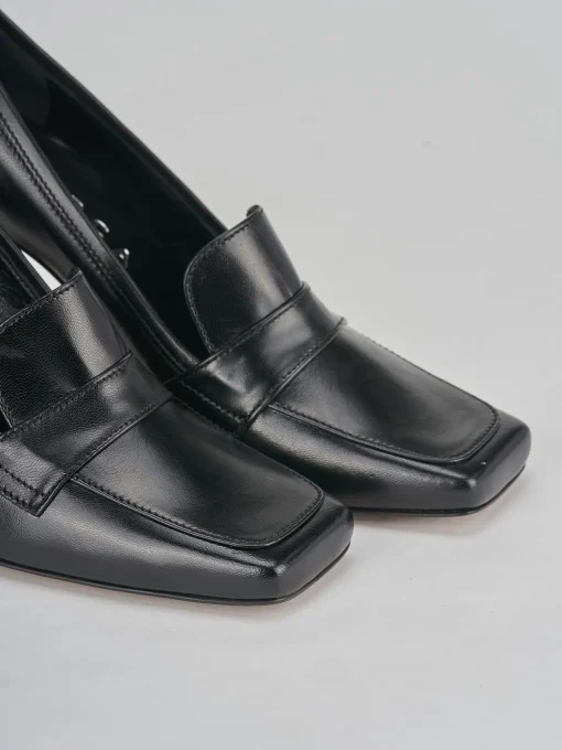 Décolleté e slingback tacco 9cm pelle nero